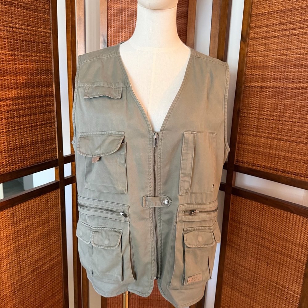 Vintage Ralph Lauren Outdoor Gilet M Utility Fishing Vest Green Womens